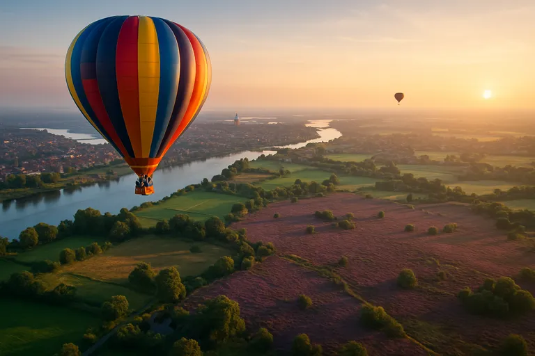 Ballonvaart over Overijssel: zweven boven Ijsselvallei, Vechtdal en Weerribben-wieden